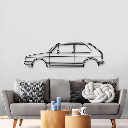 1976 Golf GTI Metal Car Wall Art - MT0172 - MT0172B49L-MT0172B69L-MT0172B80L-MT0172B99L-MT0172B120L-  DRIVEN - 3