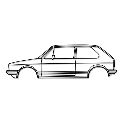 1976 Golf GTI Metal Car Wall Art - MT0172 - MT0172B49L-MT0172B69L-MT0172B80L-MT0172B99L-MT0172B120L-  DRIVEN - 8