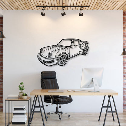 1978 911 SC Perspective Metal Car Wall Art - MT1287 - MT1287B69L-MT1287B80L-MT1287B99L-MT1287B115L-MT1287B140L-  DRIVEN - 1