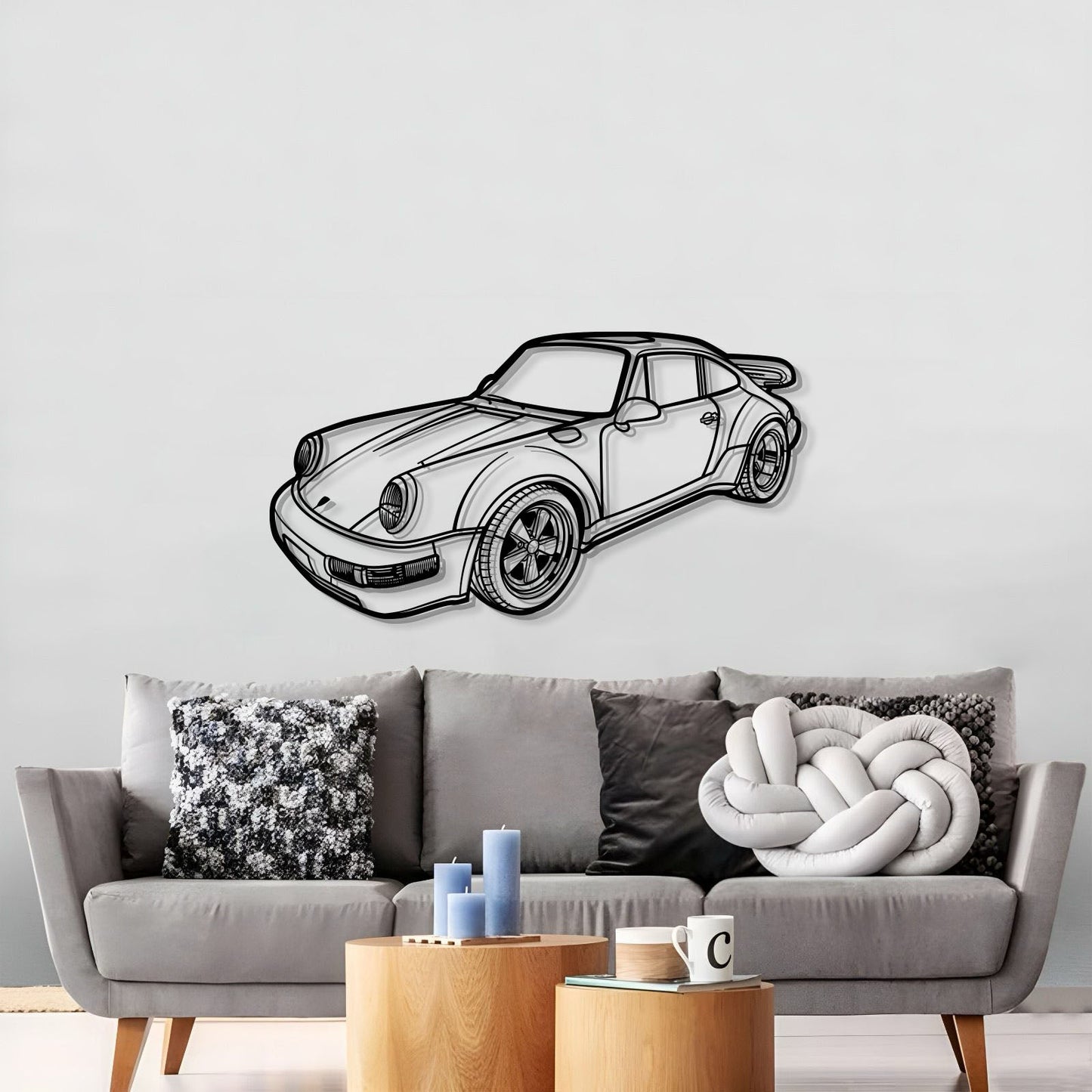 1978 911 SC Perspective Metal Car Wall Art - MT1287 - MT1287B69L-MT1287B80L-MT1287B99L-MT1287B115L-MT1287B140L-  DRIVEN - 3