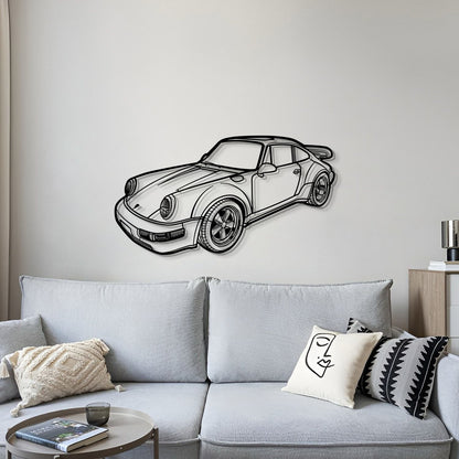 1978 911 SC Perspective Metal Car Wall Art - MT1287 - MT1287B69L-MT1287B80L-MT1287B99L-MT1287B115L-MT1287B140L-  DRIVEN - 4