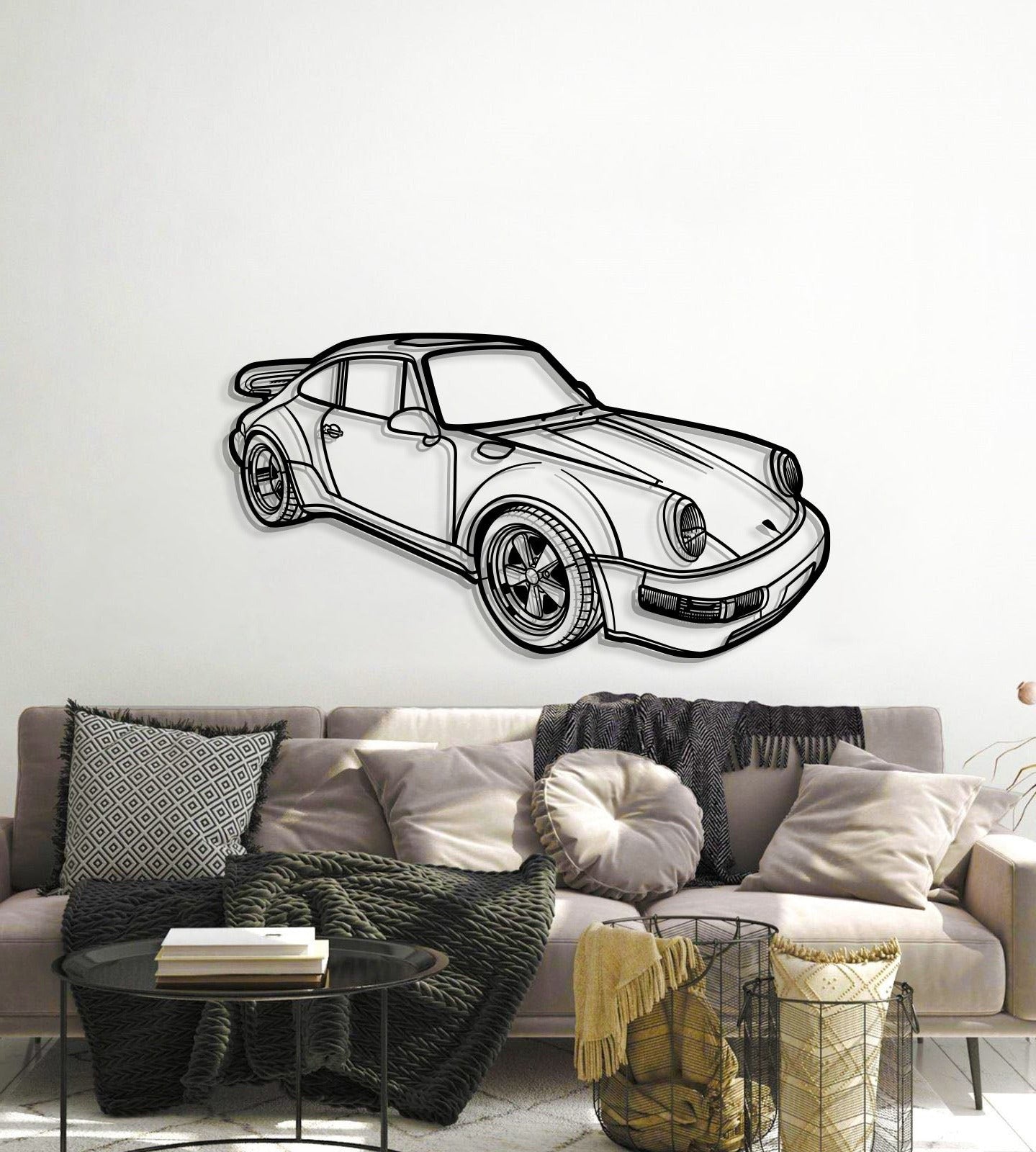 1978 911 SC Perspective Metal Car Wall Art - MT1287 - MT1287B69L-MT1287B80L-MT1287B99L-MT1287B115L-MT1287B140L-  DRIVEN - 6
