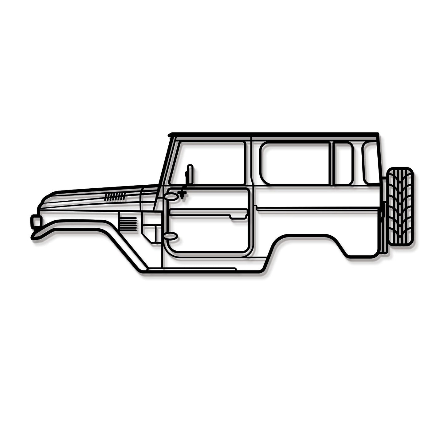 1979 FJ40 Metal Car Wall Art - MT0183 - MT0183B49L-MT0183B69L-MT0183B80L-MT0183B99L-MT0183B120L-  DRIVEN - 8