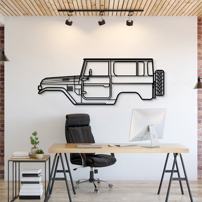1979 FJ40 Metal Car Wall Art - MT0183 - MT0183B49L-MT0183B69L-MT0183B80L-MT0183B99L-MT0183B120L-  DRIVEN - 1