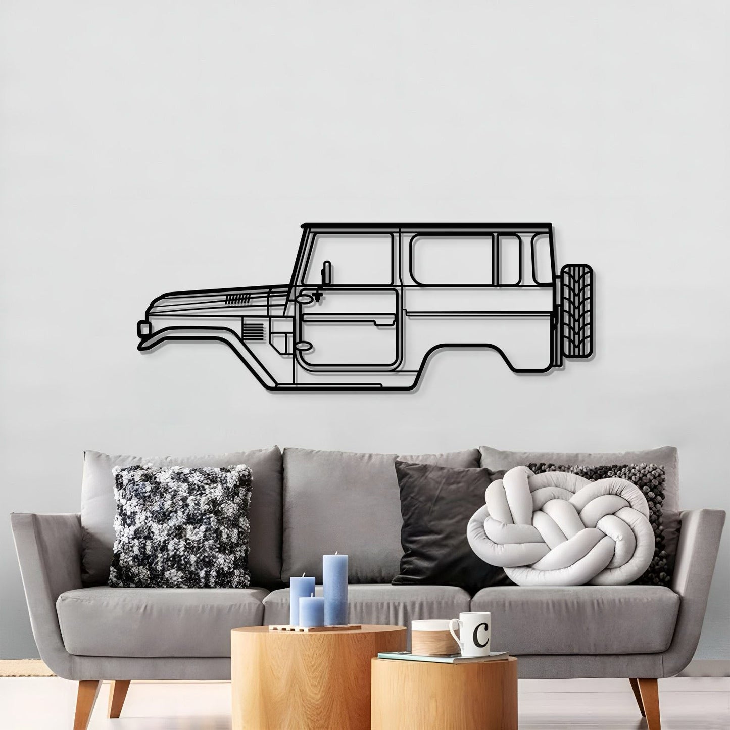 1979 FJ40 Metal Car Wall Art - MT0183 - MT0183B49L-MT0183B69L-MT0183B80L-MT0183B99L-MT0183B120L-  DRIVEN - 3