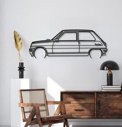 1983 5 Alpine Turbo Detailed Metal Car Wall Art - MT0195 - MT0195B49L-MT0195B69L-MT0195B80L-MT0195B99L-MT0195B120L-  DRIVEN - 2