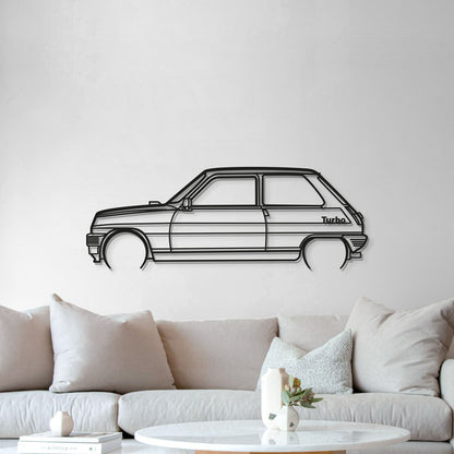 1983 5 Alpine Turbo Detailed Metal Car Wall Art - MT0195 - MT0195B49L-MT0195B69L-MT0195B80L-MT0195B99L-MT0195B120L-  DRIVEN - 5