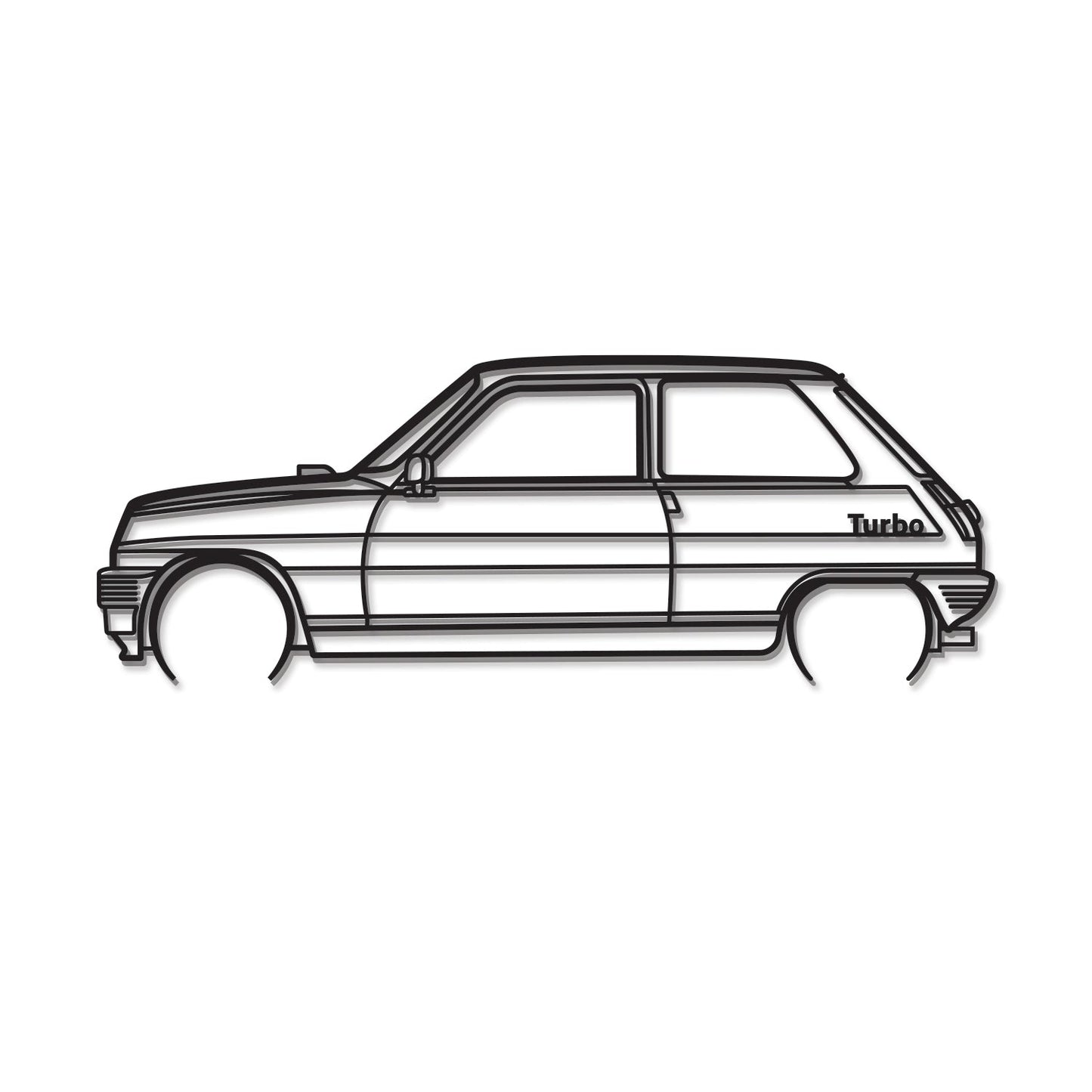 1983 5 Alpine Turbo Detailed Metal Car Wall Art - MT0195 - MT0195B49L-MT0195B69L-MT0195B80L-MT0195B99L-MT0195B120L-  DRIVEN - 8