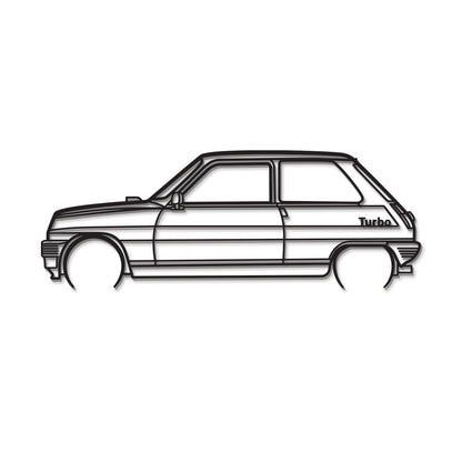 1983 5 Alpine Turbo Detailed Metal Car Wall Art - MT0195 - MT0195B49L-MT0195B69L-MT0195B80L-MT0195B99L-MT0195B120L-  DRIVEN - 8