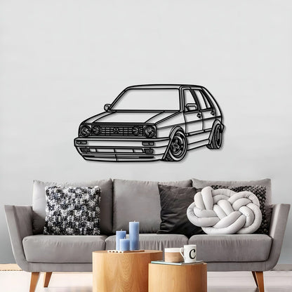 1990 Golf MK2 Perspective Metal Car Wall Art - MT0464 - MT0464B69L-MT0464B80L-MT0464B99L-MT0464B115L-MT0464B140L-  DRIVEN - 3