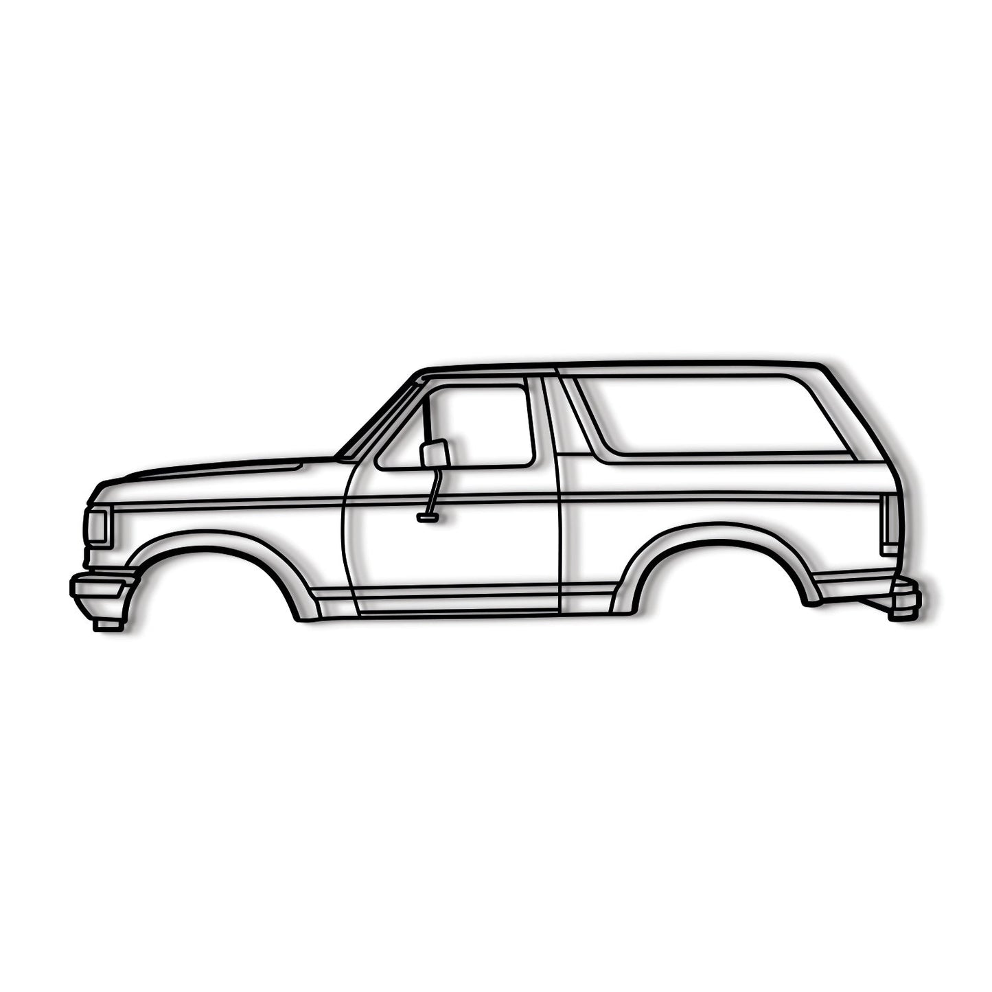 1987 Bronco 4th Gen Metal Car Wall Art - MT0210 - MT0210B49L-MT0210B69L-MT0210B80L-MT0210B99L-MT0210B120L-  DRIVEN - 10