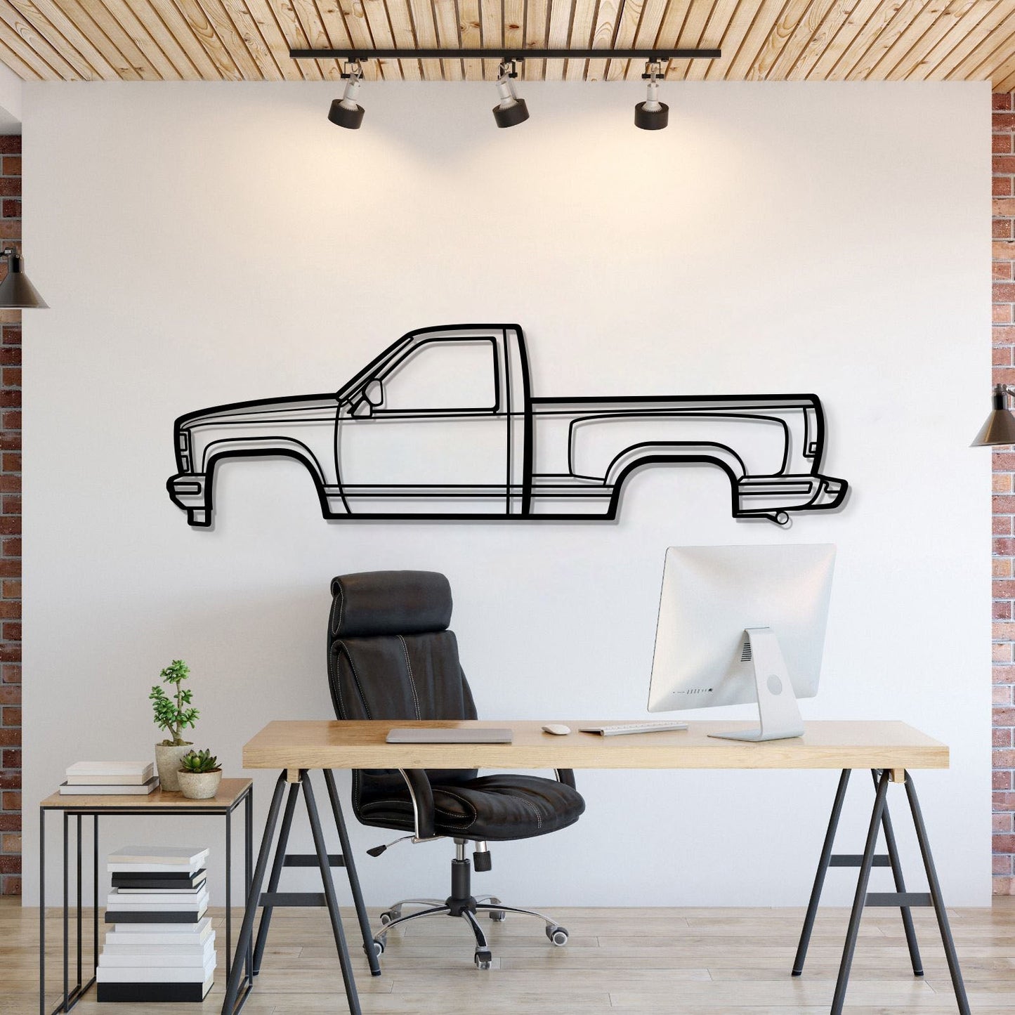 1988 K1500 Silverado Metal Car Wall Art - MT0218 - MT0218B49L-MT0218B69L-MT0218B80L-MT0218B99L-MT0218B120L-  DRIVEN - 1