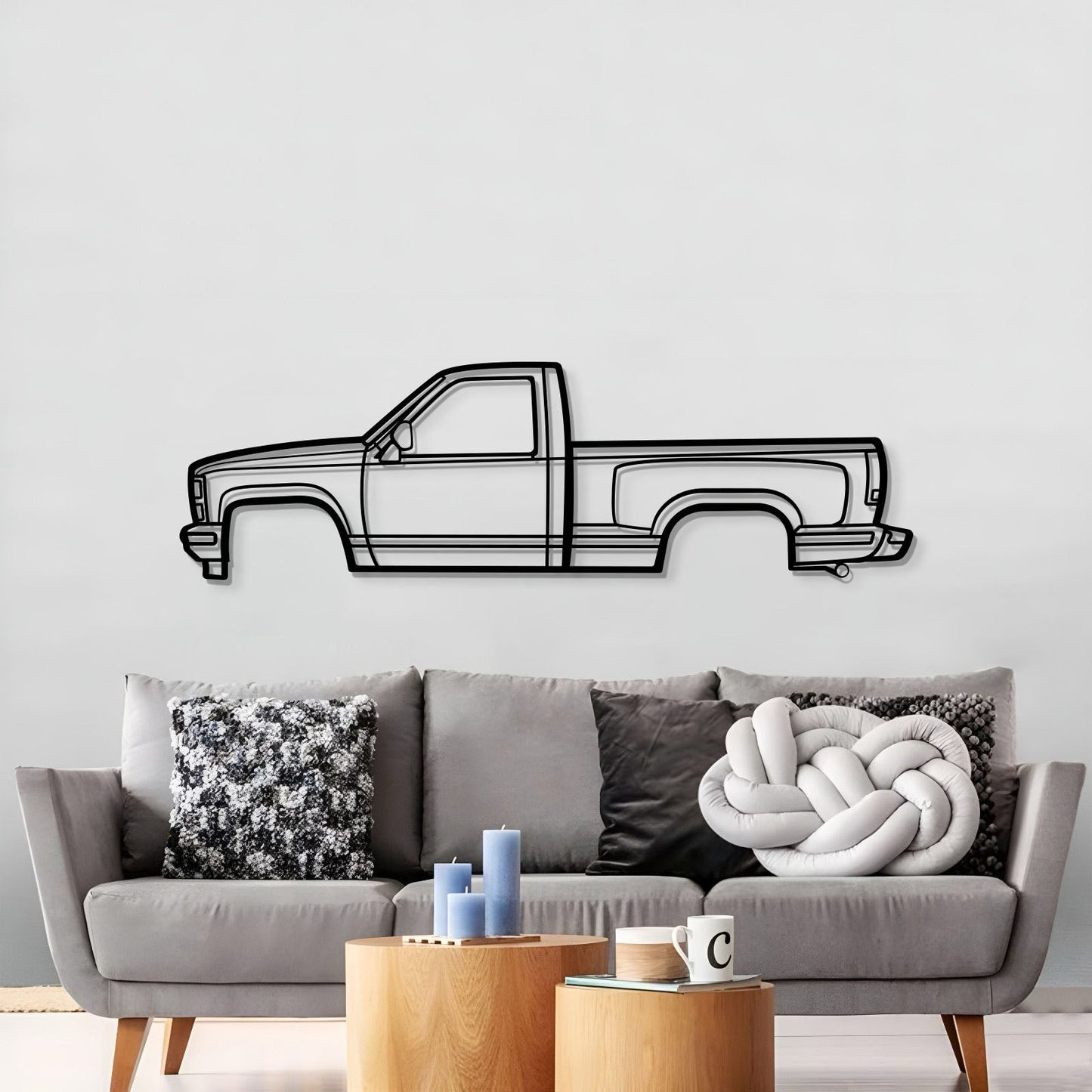 1988 K1500 Silverado Metal Car Wall Art - MT0218 - MT0218B49L-MT0218B69L-MT0218B80L-MT0218B99L-MT0218B120L-  DRIVEN - 3