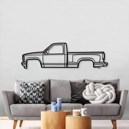 1988 K1500 Silverado Metal Car Wall Art - MT0218 - MT0218B49L-MT0218B69L-MT0218B80L-MT0218B99L-MT0218B120L-  DRIVEN - 3