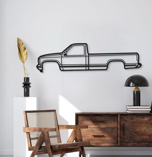 1988 Sierra 1500 1st Gen Metal Car Wall Art - MT0220 - MT0220B49L-MT0220B69L-MT0220B80L-MT0220B99L-MT0220B120L-  DRIVEN - 2
