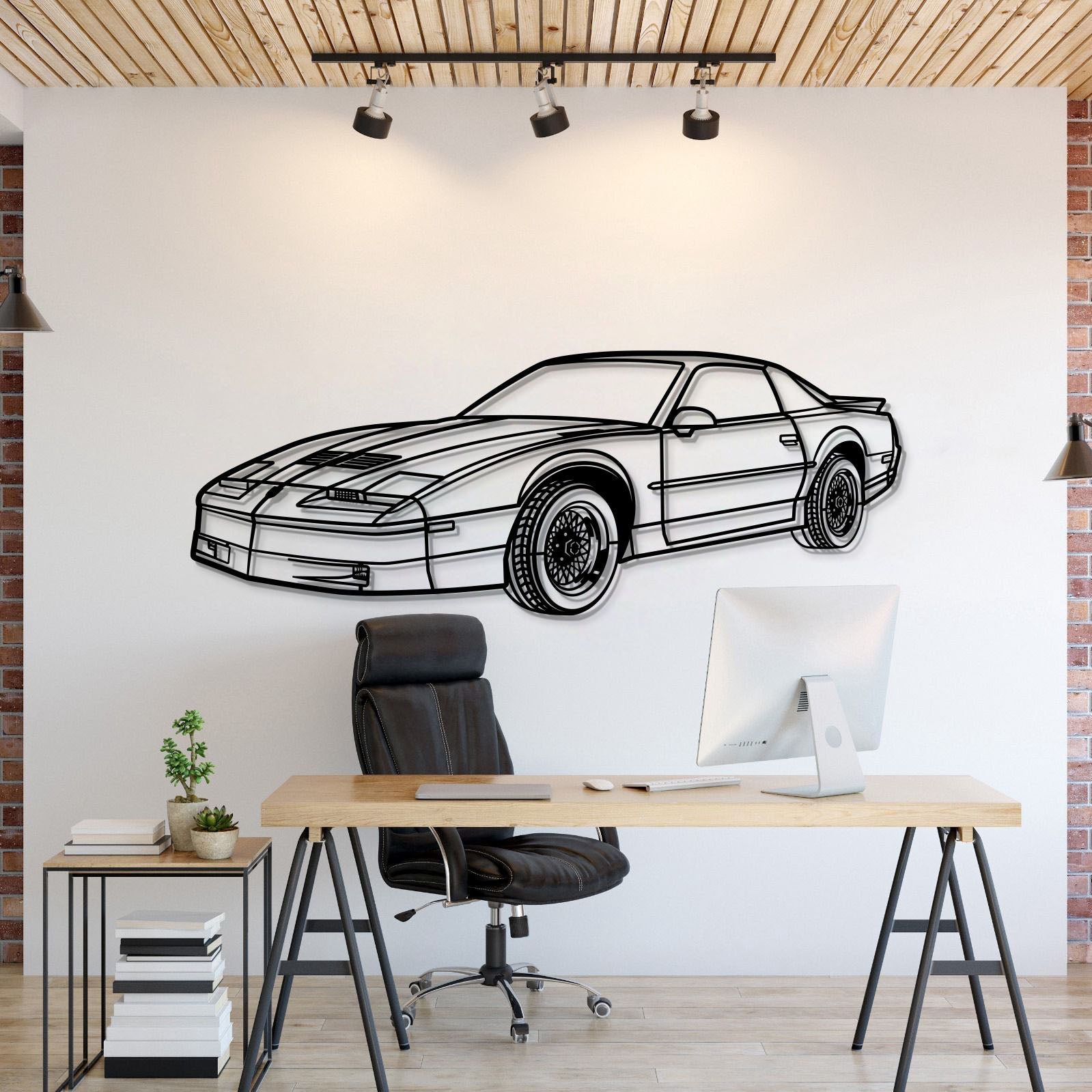 1988 Trans AM Perspective Metal Car Wall Art - MT1186 - MT1186B69L-MT1186B80L-MT1186B99L-MT1186B115L-MT1186B140L-  DRIVEN - 1