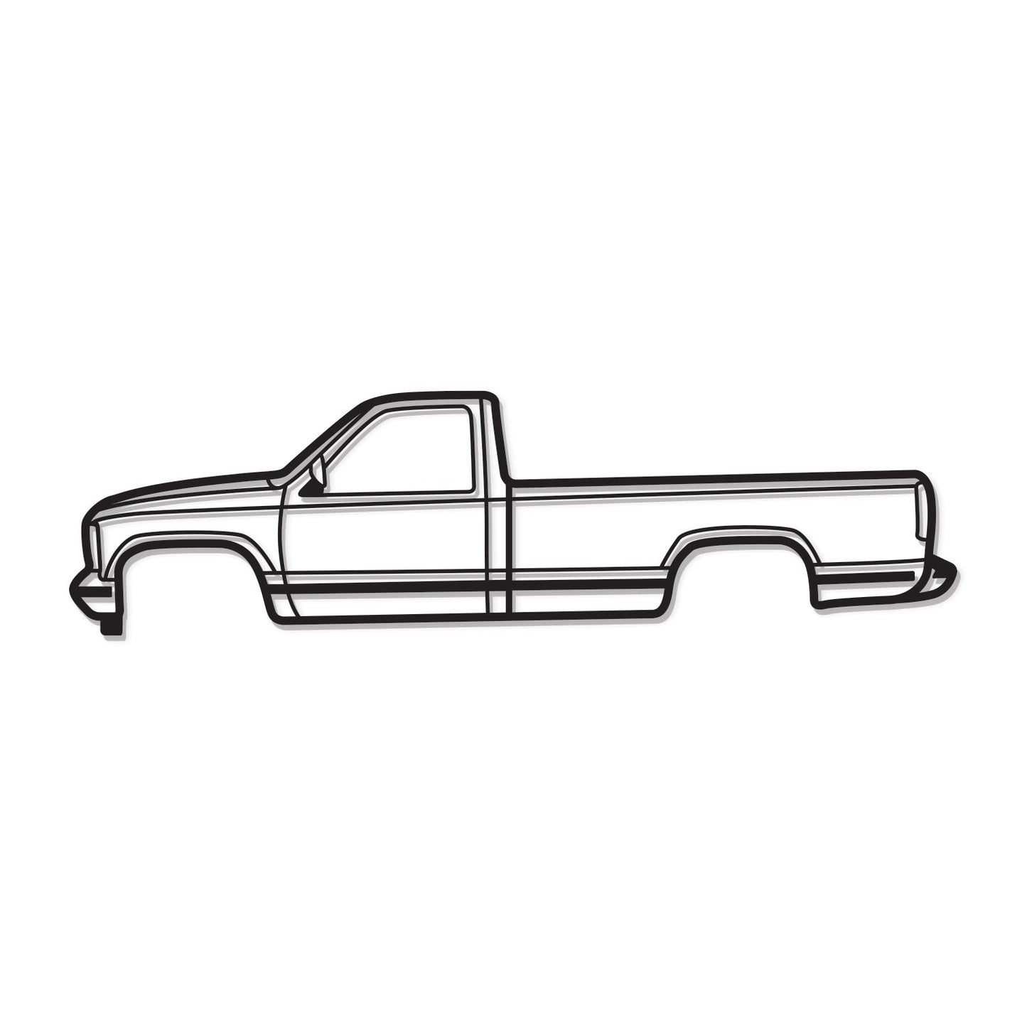 1988 Sierra 1500 1st Gen Metal Car Wall Art - MT0220 - MT0220B49L-  DRIVEN - 8
