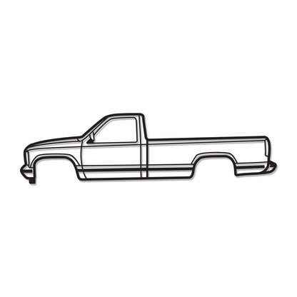 1988 Sierra 1500 1st Gen Metal Car Wall Art - MT0220 - MT0220B49L-  DRIVEN - 8