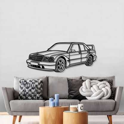 1990 190E 2.5-16 EVO II Perspective Metal Car Wall Art - MT0453 - MT0453B69L-MT0453B80L-MT0453B99L-MT0453B115L-MT0453B140L-  DRIVEN - 3