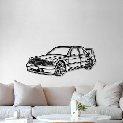 1990 190E 2.5-16 EVO II Perspective Metal Car Wall Art - MT0453 - MT0453B69L-MT0453B80L-MT0453B99L-MT0453B115L-MT0453B140L-  DRIVEN - 5