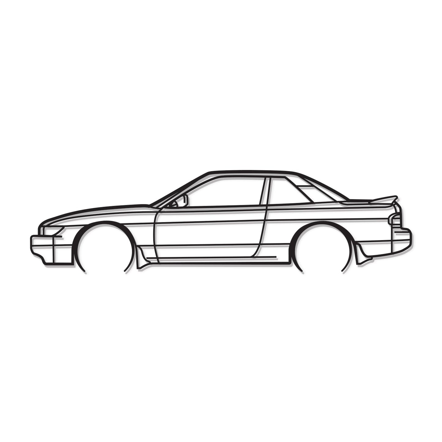 1990 Silvia S13 Detailed Metal Car Wall Art - MT0232 - MT0232B49L-MT0232B69L-MT0232B80L-MT0232B99L-MT0232B120L-  DRIVEN - 8