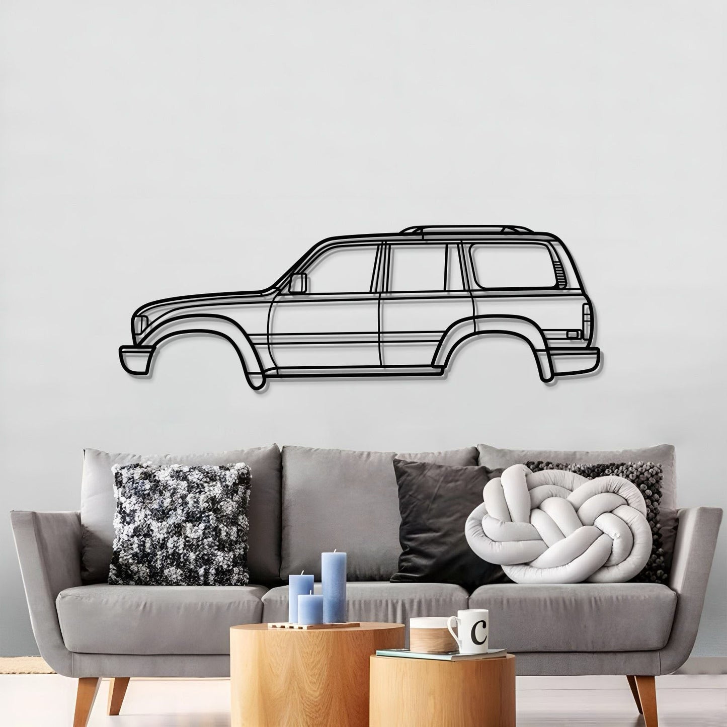 1990 Land Cruiser 5th Gen (J80) Metal Car Wall Art - MT0228 - MT0228B49L-MT0228B69L-MT0228B80L-MT0228B99L-MT0228B120L-  DRIVEN - 3