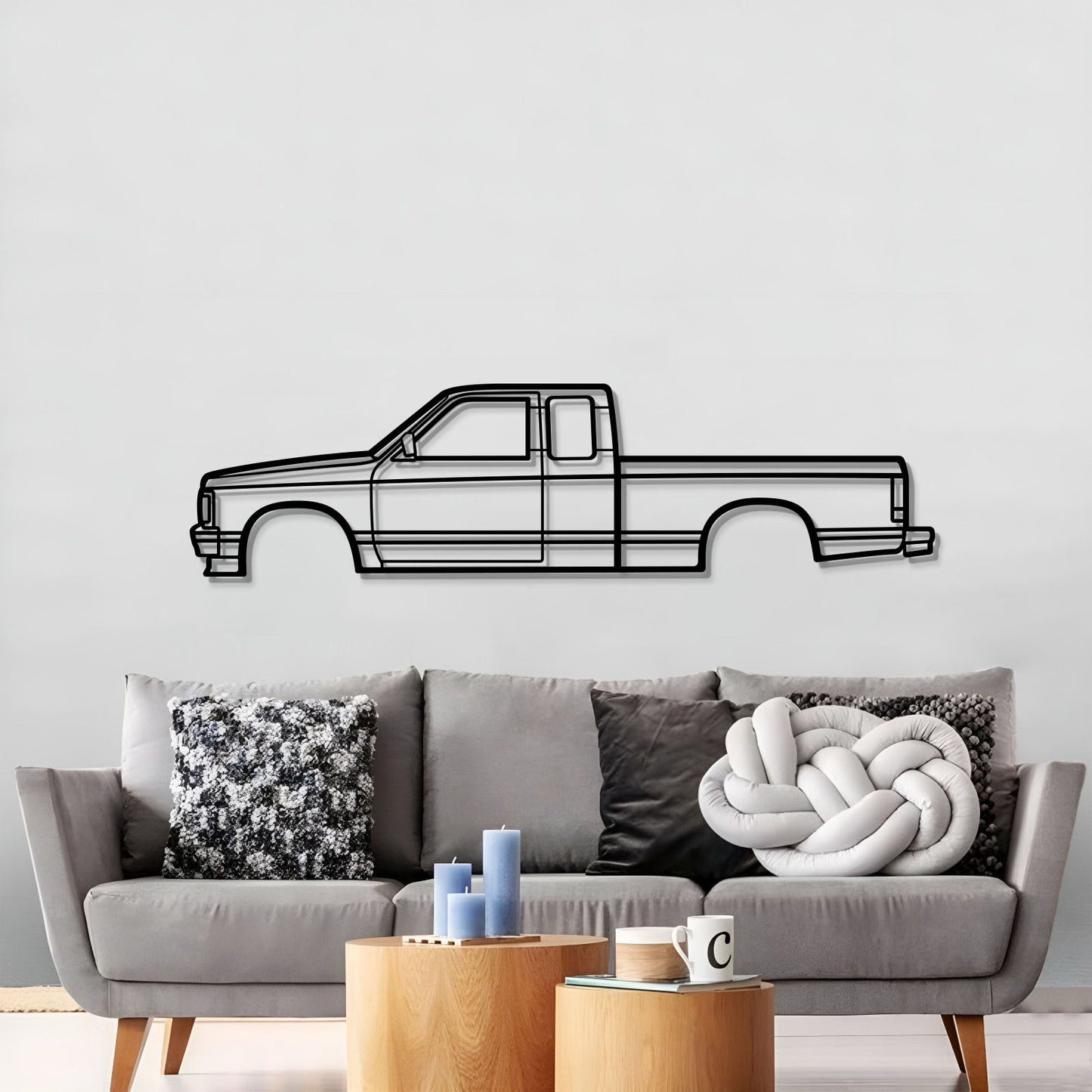1991 S10 Metal Car Wall Art - MT0237 - MT0237B49L-MT0237B69L-MT0237B80L-MT0237B99L-MT0237B120L-  DRIVEN - 3