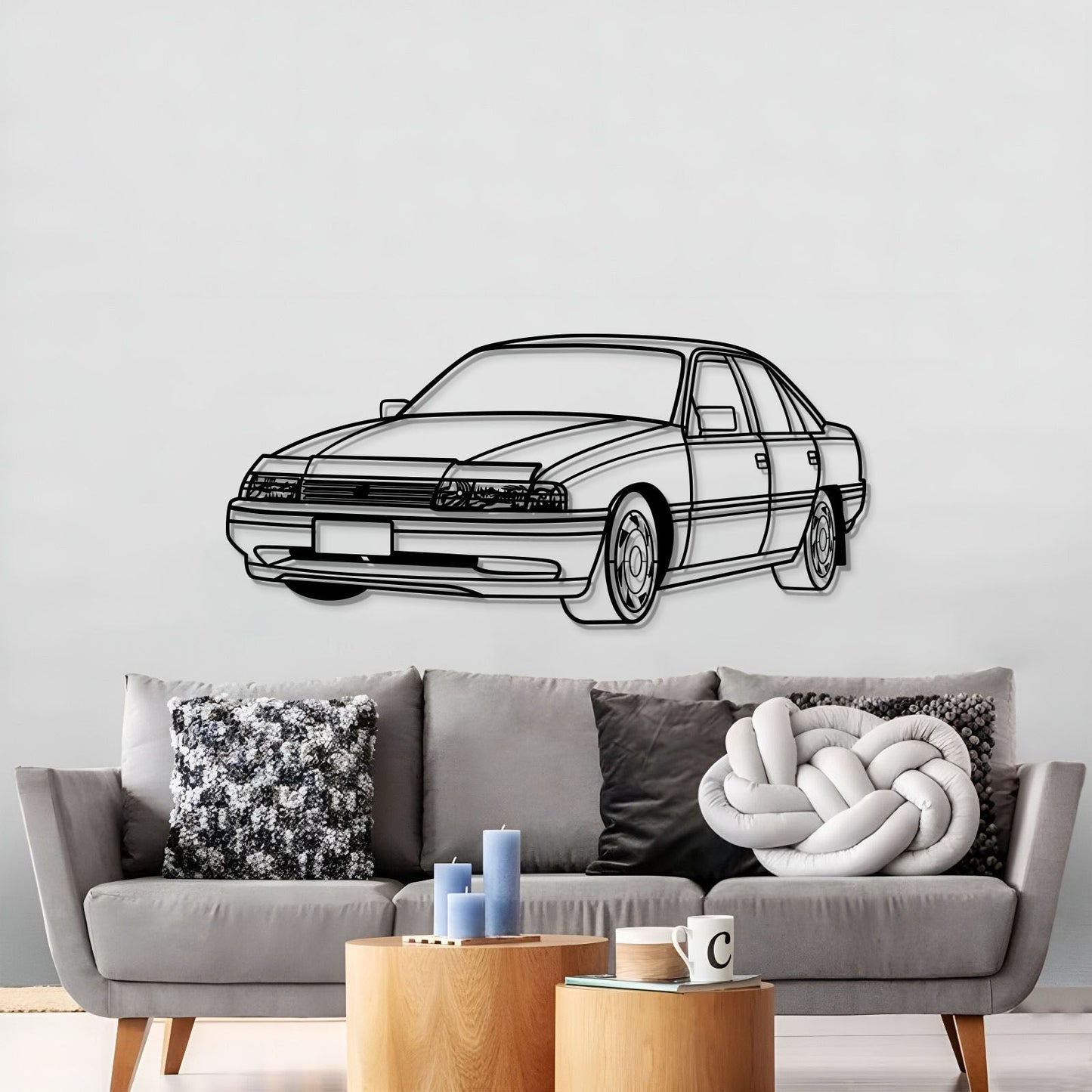 1991 VN Commodore Perspective Metal Car Wall Art - MT1162 - MT1162B69L-MT1162B80L-MT1162B99L-MT1162B115L-MT1162B140L-  DRIVEN - 3