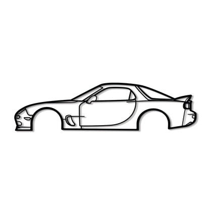 RX-7 Metal Car Wall Art - MT0248 - MT0248B49L-MT0248B69L-MT0248B80L-MT0248B99L-MT0248B120L-  DRIVEN - 8