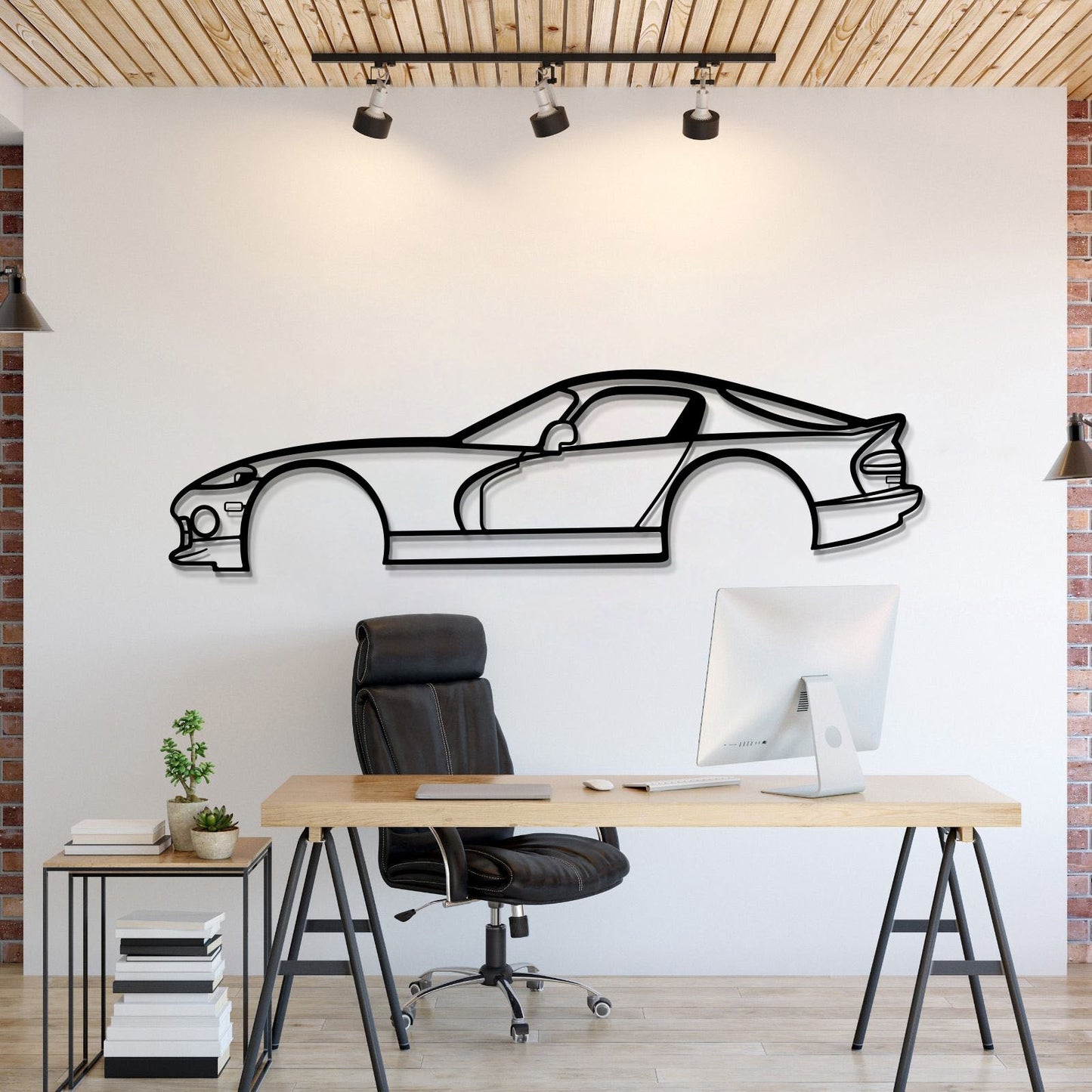 1997 Viper GTS Metal Car Wall Art - MT0263 - MT0263B49L-MT0263B69L-MT0263B80L-MT0263B99L-MT0263B120L-  DRIVEN - 1