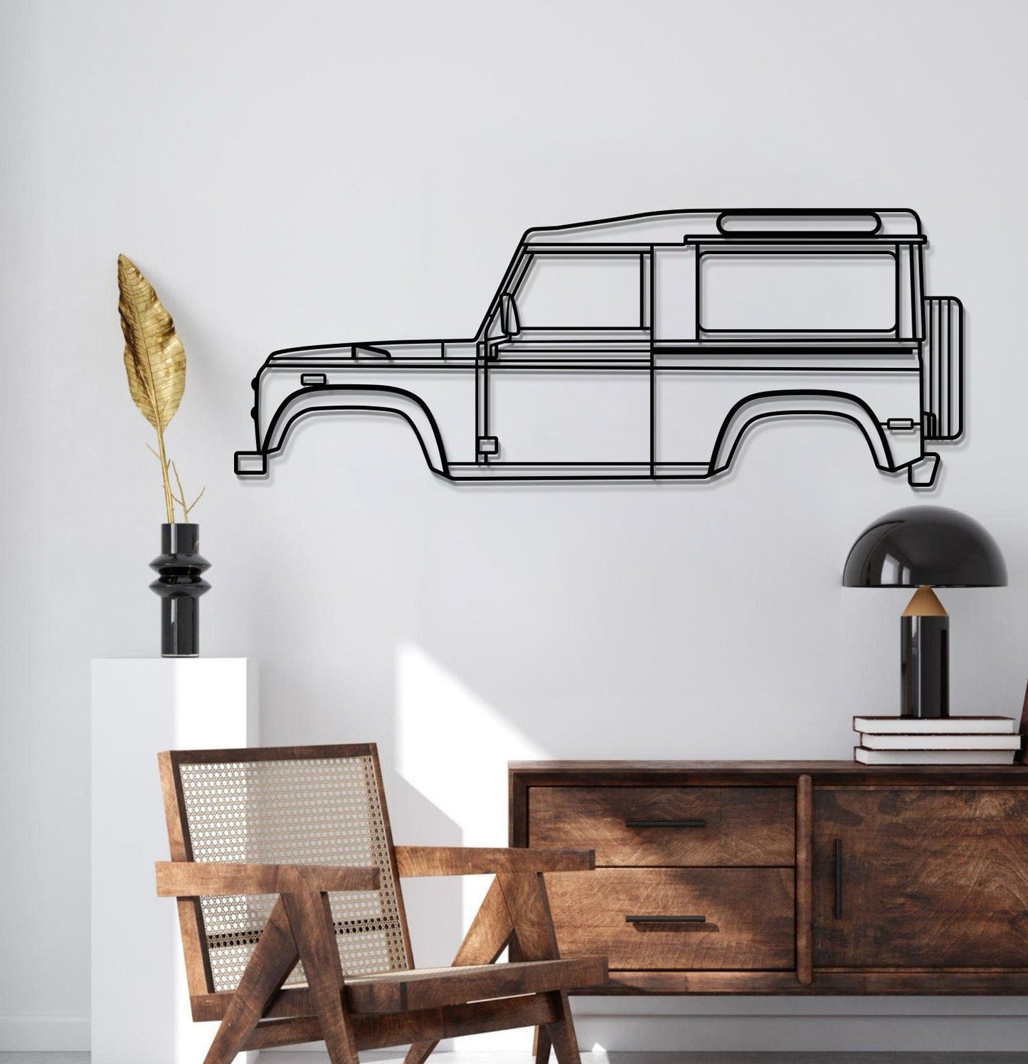 1997 Defender 90 Metal Car Wall Art - MT0262 - MT0262B49L-MT0262B69L-MT0262B80L-MT0262B99L-MT0262B120L-  DRIVEN - 2