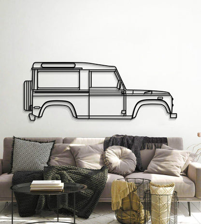 1997 Defender 90 Metal Car Wall Art - MT0262 - MT0262B49L-MT0262B69L-MT0262B80L-MT0262B99L-MT0262B120L-  DRIVEN - 6