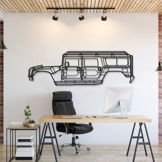 1998 H1 Alpha Metal Car Wall Art - MT0267 - MT0267B49L-MT0267B69L-MT0267B80L-MT0267B99L-MT0267B120L-  DRIVEN - 1