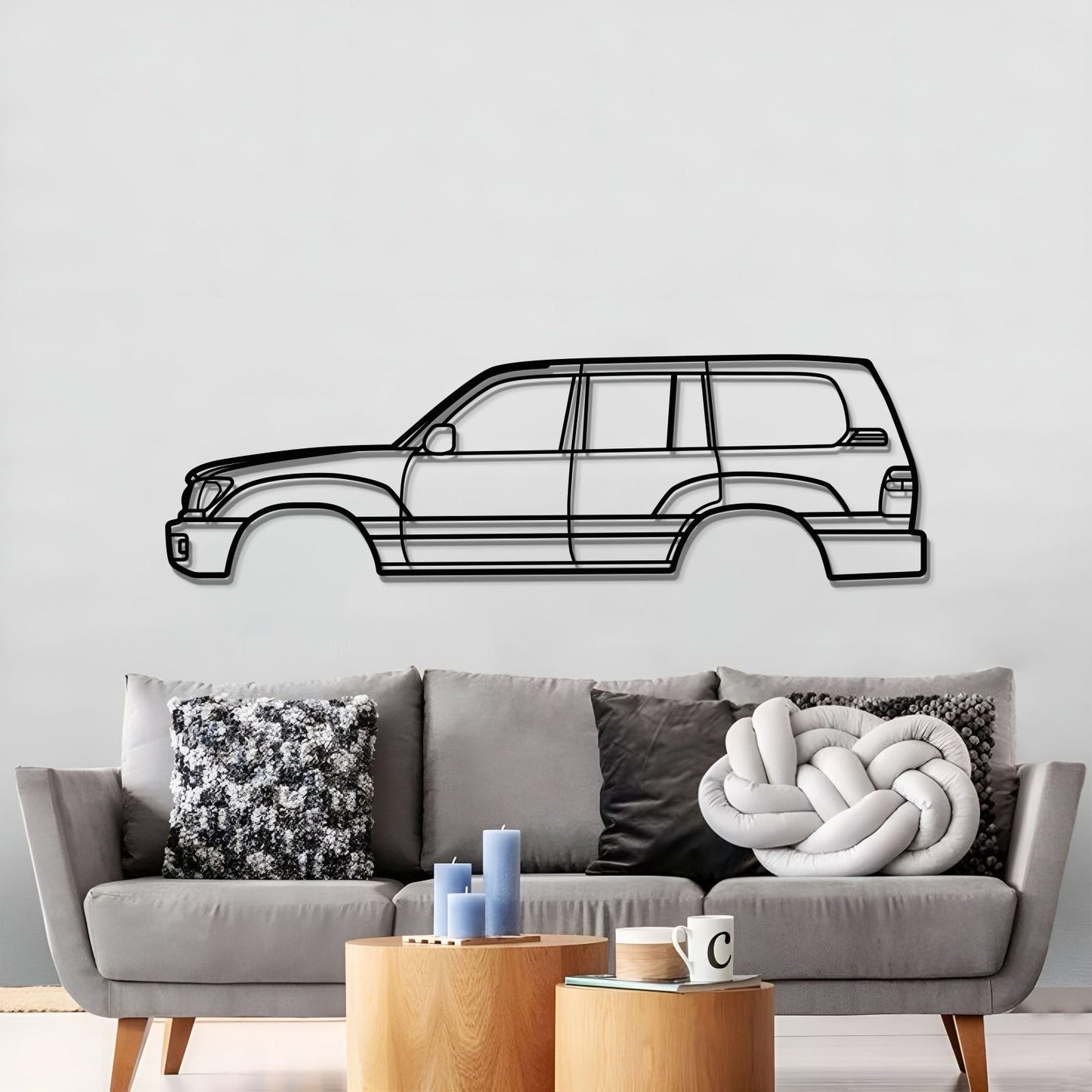 1998 Land Cruiser 6th Gen (J100) Metal Car Wall Art - MT0268 - MT0268B49L-MT0268B69L-MT0268B80L-MT0268B99L-MT0268B120L-  DRIVEN - 3