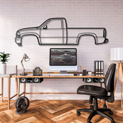 1999 Sierra 1500 2nd Gen Metal Car Wall Art - MT0277 - MT0277B49L-MT0277B69L-MT0277B80L-MT0277B99L-MT0277B120L-  DRIVEN - 4