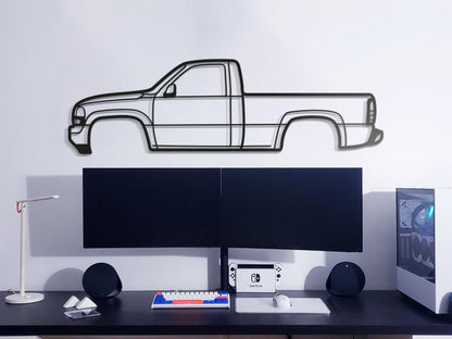 1999 Sierra 1500 2nd Gen Metal Car Wall Art - MT0277 - MT0277B49L-MT0277B69L-MT0277B80L-MT0277B99L-MT0277B120L-  DRIVEN - 9