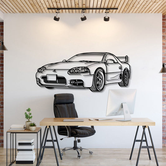 1999 3000GT Perspective Metal Car Wall Art - MT0455 - MT0455B69L-MT0455B80L-MT0455B99L-MT0455B115L-MT0455B140L-  DRIVEN - 1