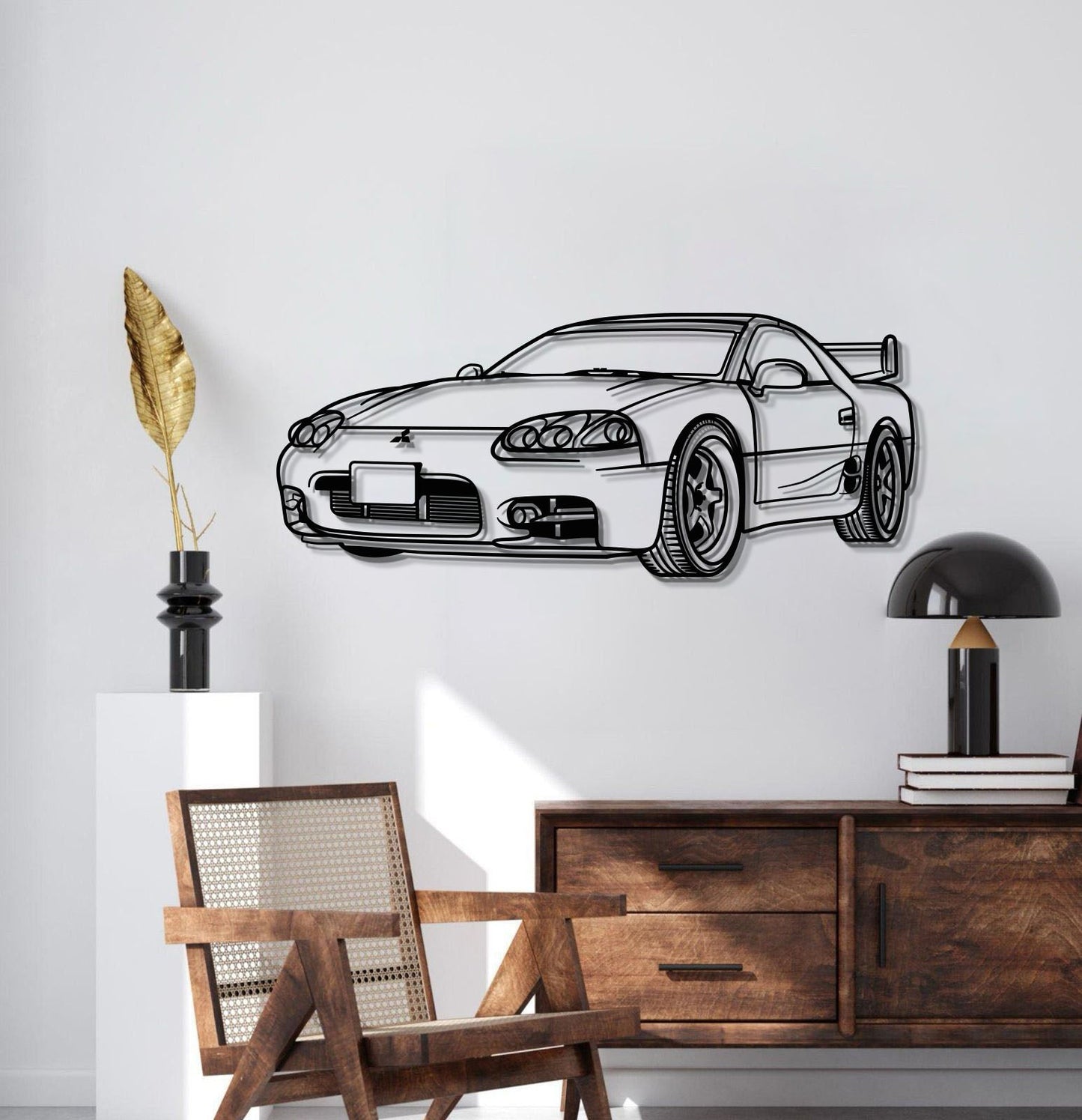 1999 3000GT Perspective Metal Car Wall Art - MT0455 - MT0455B69L-MT0455B80L-MT0455B99L-MT0455B115L-MT0455B140L-  DRIVEN - 2