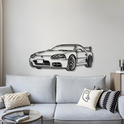 1999 3000GT Perspective Metal Car Wall Art - MT0455 - MT0455B69L-MT0455B80L-MT0455B99L-MT0455B115L-MT0455B140L-  DRIVEN - 4