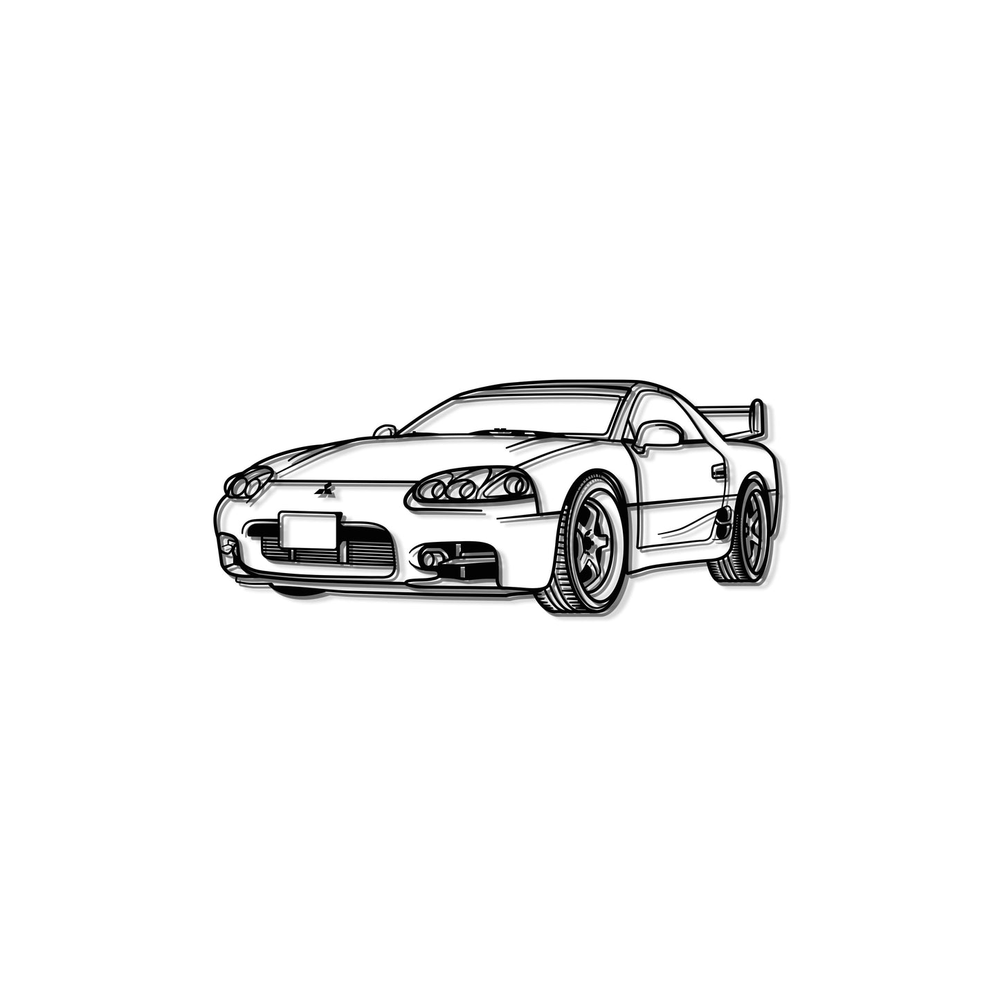 1999 3000GT Perspective Metal Car Wall Art - MT0455 - MT0455B69L-MT0455B80L-MT0455B99L-MT0455B115L-MT0455B140L-  DRIVEN - 8