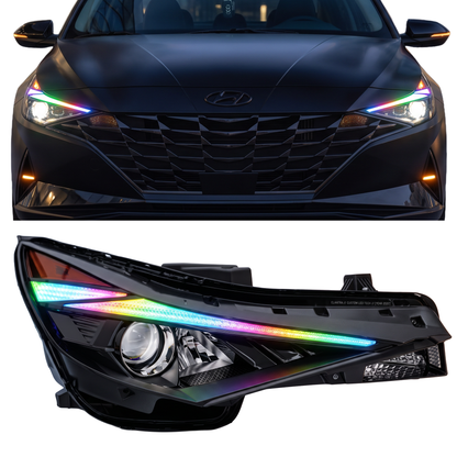 Hyundai Elantra Multicolor Flow Series DRL Boards (2021-2023) - E25 | A20 | P2   - BX1-  DRIVEN - 1
