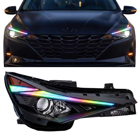 Hyundai Elantra Multicolor Flow Series DRL Boards (2021-2023) - E25 | A20 | P2   - BX1-  DRIVEN - 1