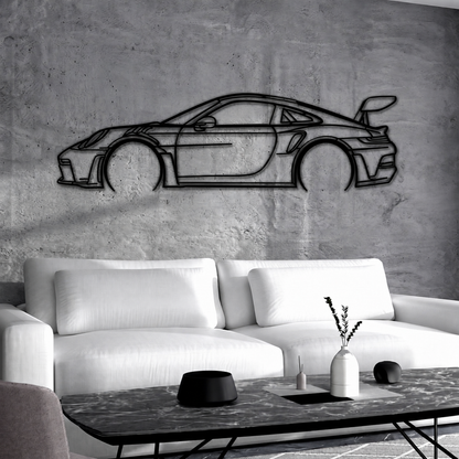 911 GT3 RS Model 992 Detailed Metal Car Wall Art - MT0859 - MT0859B49L-  DRIVEN - 3