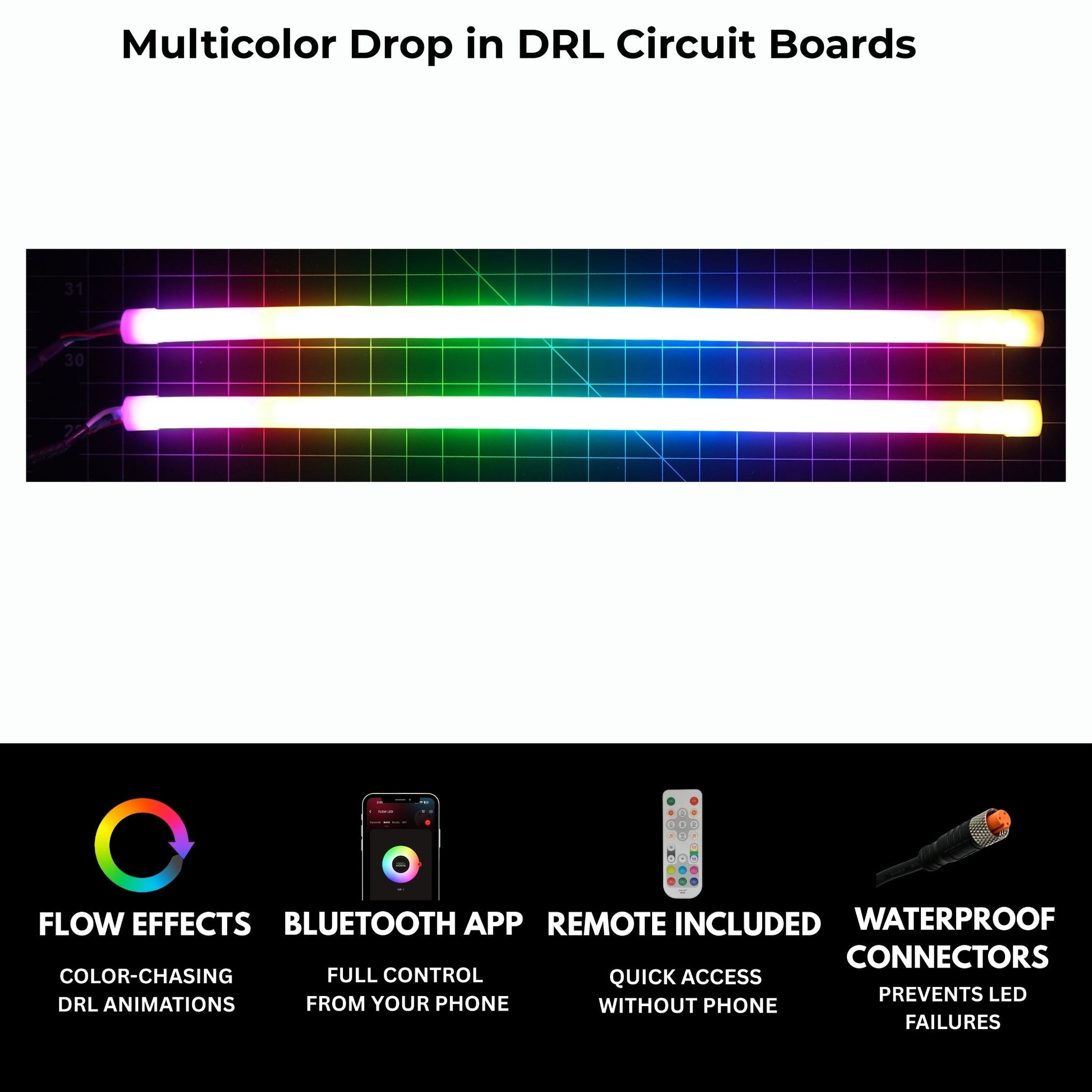 Dodge Durango Multicolor Flow DRL Kit (2021-2026) - G5x2 | A21 | P2   - BX1-G5x2 | E1 | A21 | A11 | P2   - BX4-  DRIVEN - 3