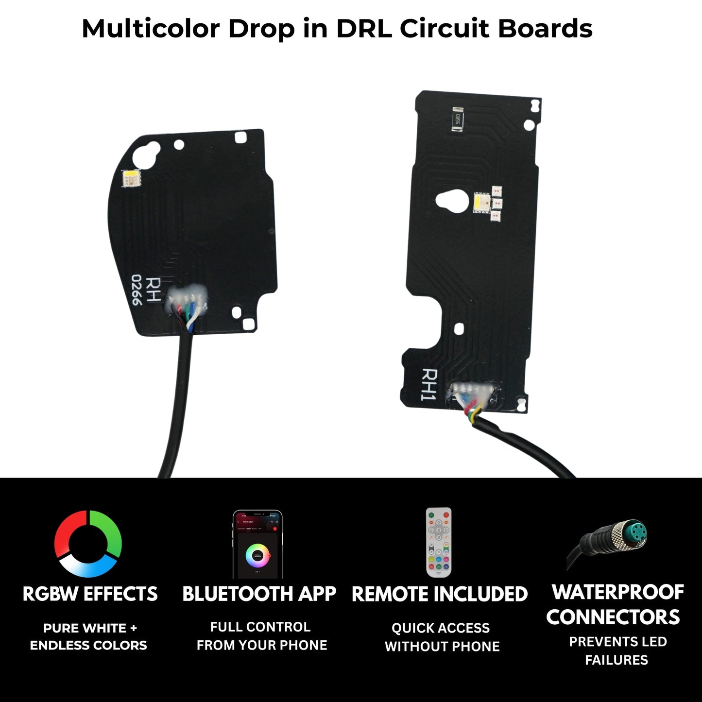 Chevrolet Camaro RS/SS RGBWA DRL Boards (2019-2024) - F11 | A12 | P2   - BX1-F11 | F12 | A12 | P2   - BX3-F11 | E1 | A12 | P2   - BX3-F11 | F12 | E1 | A12 | P2   - BX4-  DRIVEN - 2