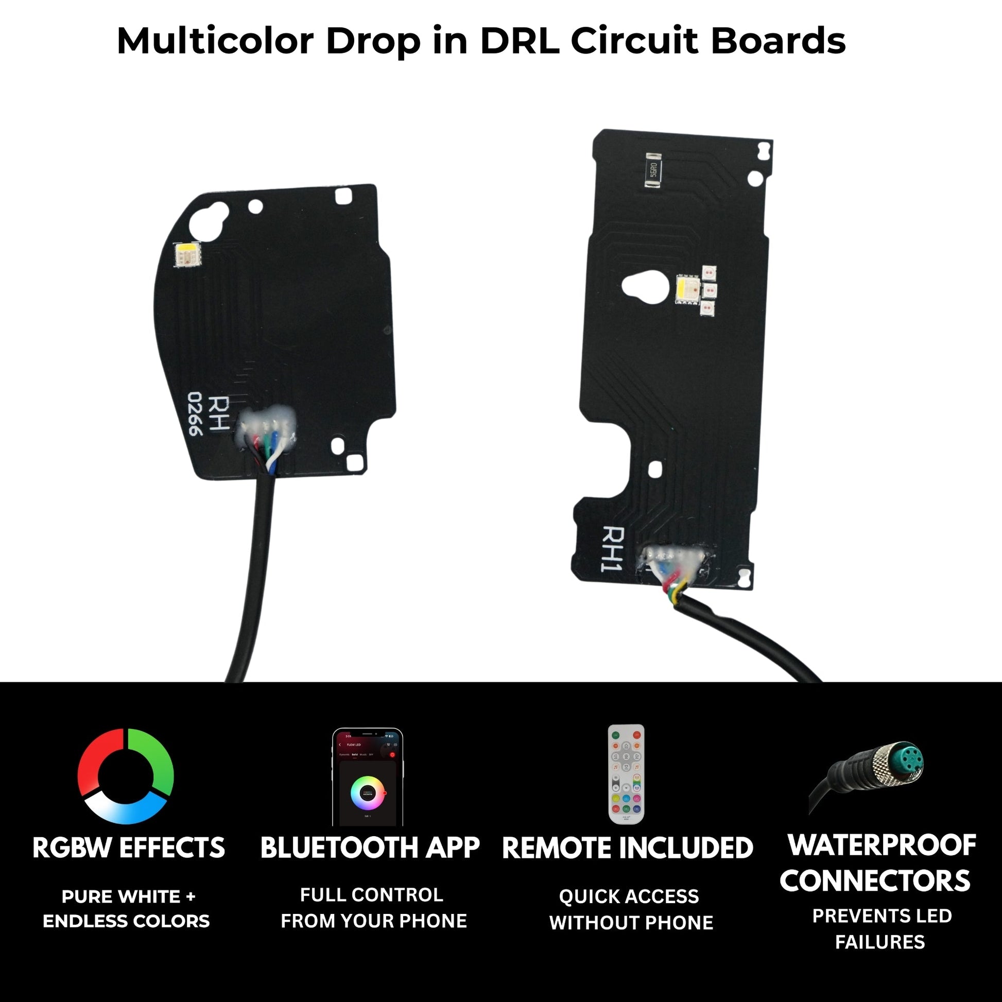 Chevrolet Camaro RS/SS RGBWA DRL Boards (2019-2024) - F11 | A12 | P2   - BX1-F11 | F12 | A12 | P2   - BX3-F11 | E1 | A12 | P2   - BX3-F11 | F12 | E1 | A12 | P2   - BX4-  DRIVEN - 2