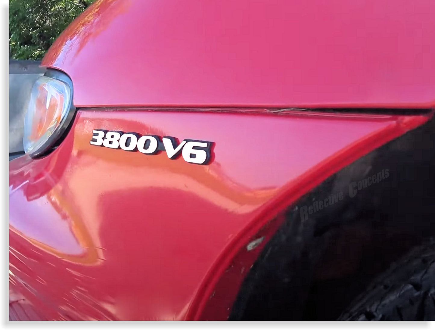 3800 V6 Badge Overlay Decal - 97-99 Grand Prix - GP9703:3800-V6-01-GP9703:3800-V6-02-GP9703:3800-V6-03-GP9703:3800-V6-04-GP9703:3800-V6-05-  DRIVEN - 3