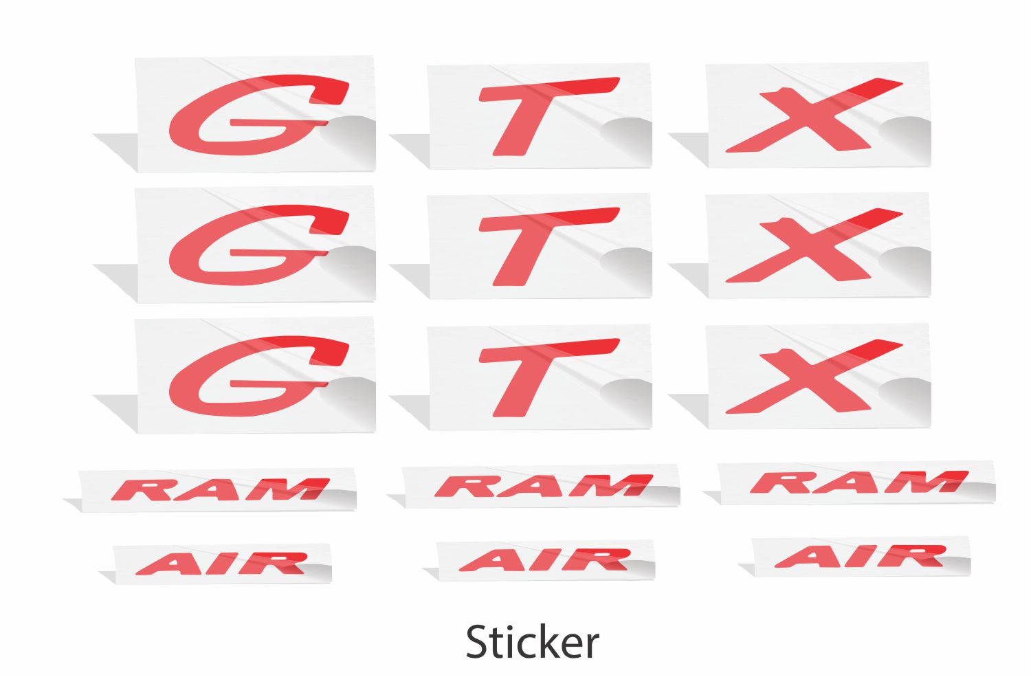 GTX Badge Overlay Decals - 97-03 Grand Prix GTX - GP9703:GTX-B-01-GP9703:GTX-B-02-GP9703:GTX-B-03-GP9703:GTX-B-04-GP9703:GTX-B-05-  DRIVEN - 2
