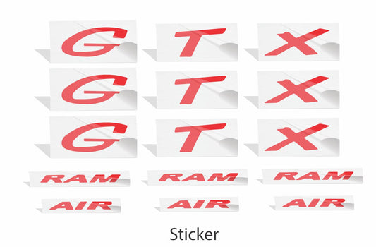 GTX Badge Overlay Decals - 97-03 Grand Prix GTX - GP9703:GTX-B-01-GP9703:GTX-B-02-GP9703:GTX-B-03-GP9703:GTX-B-04-GP9703:GTX-B-05-  DRIVEN - 2