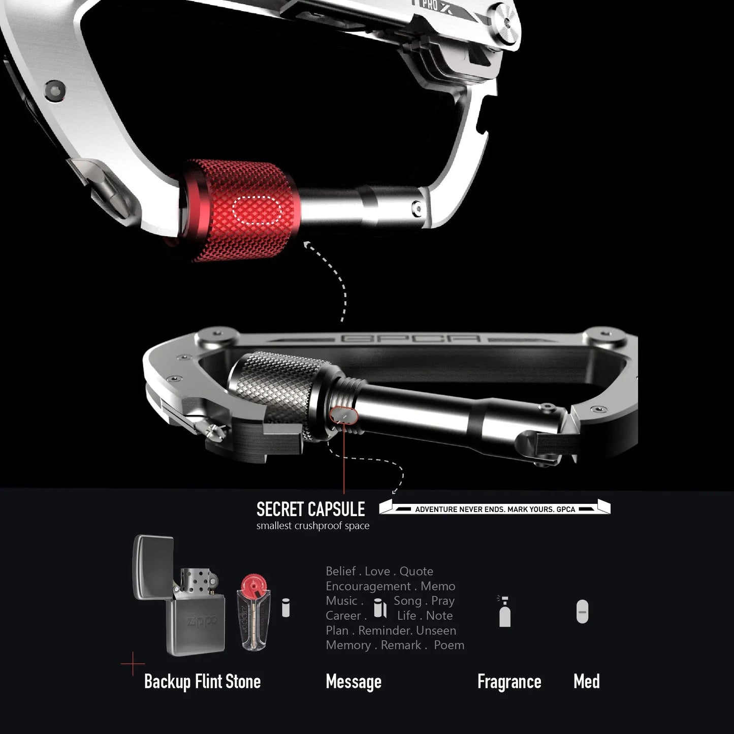 GPCA Carabiner PRO X KEY - CARA-PX-KEY-SS-  DRIVEN - 14